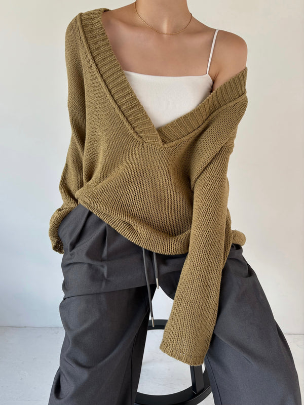 【PRE ORDER】DEEP V LOOSE KNIT (10月上旬〜10月中旬発送予定)