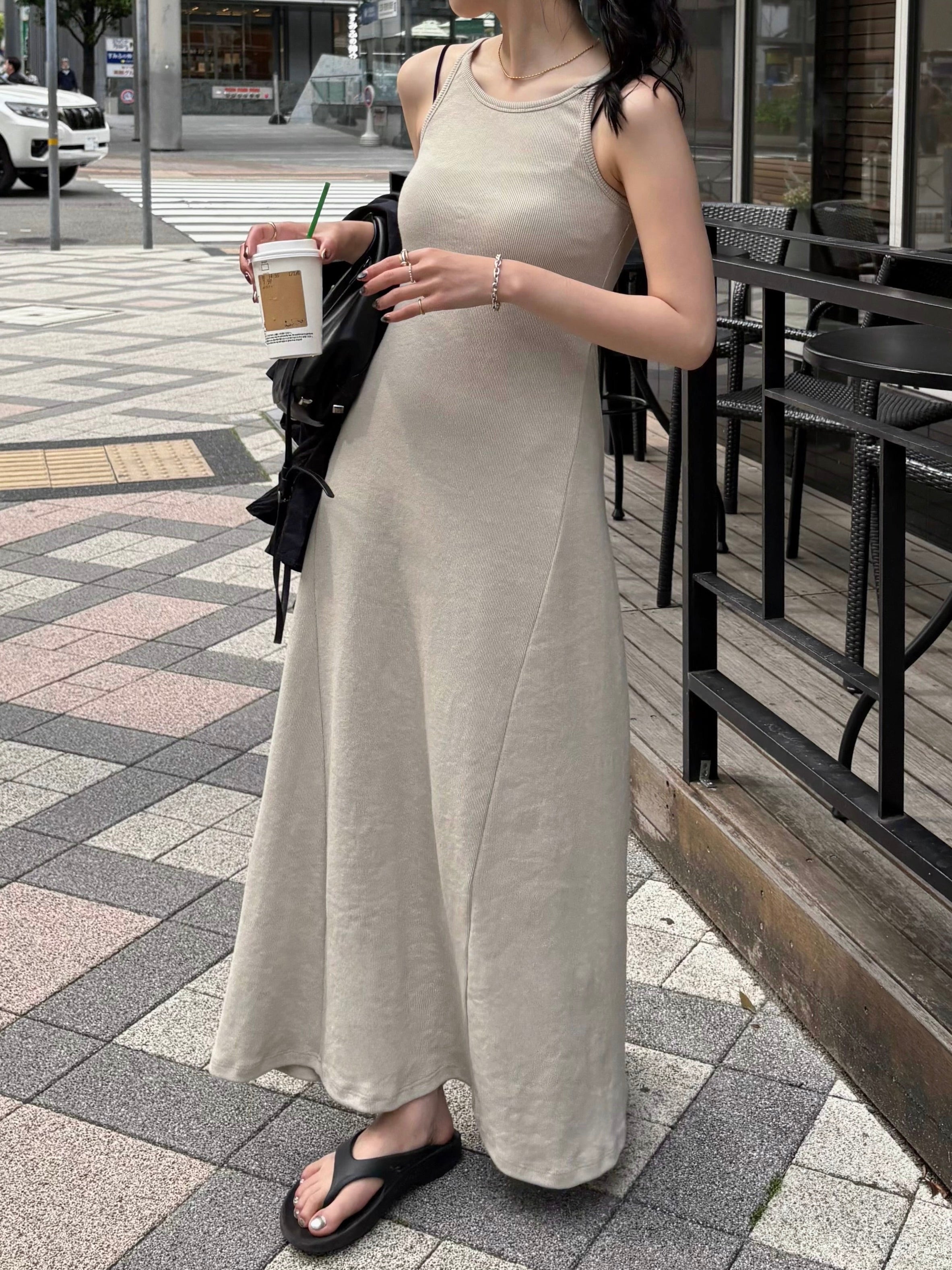 ワンピース efu RIBBED CAMISOLE DRESS RIBBED CAMISOLE DRESS | efu(エフ)official通販サイト – efu