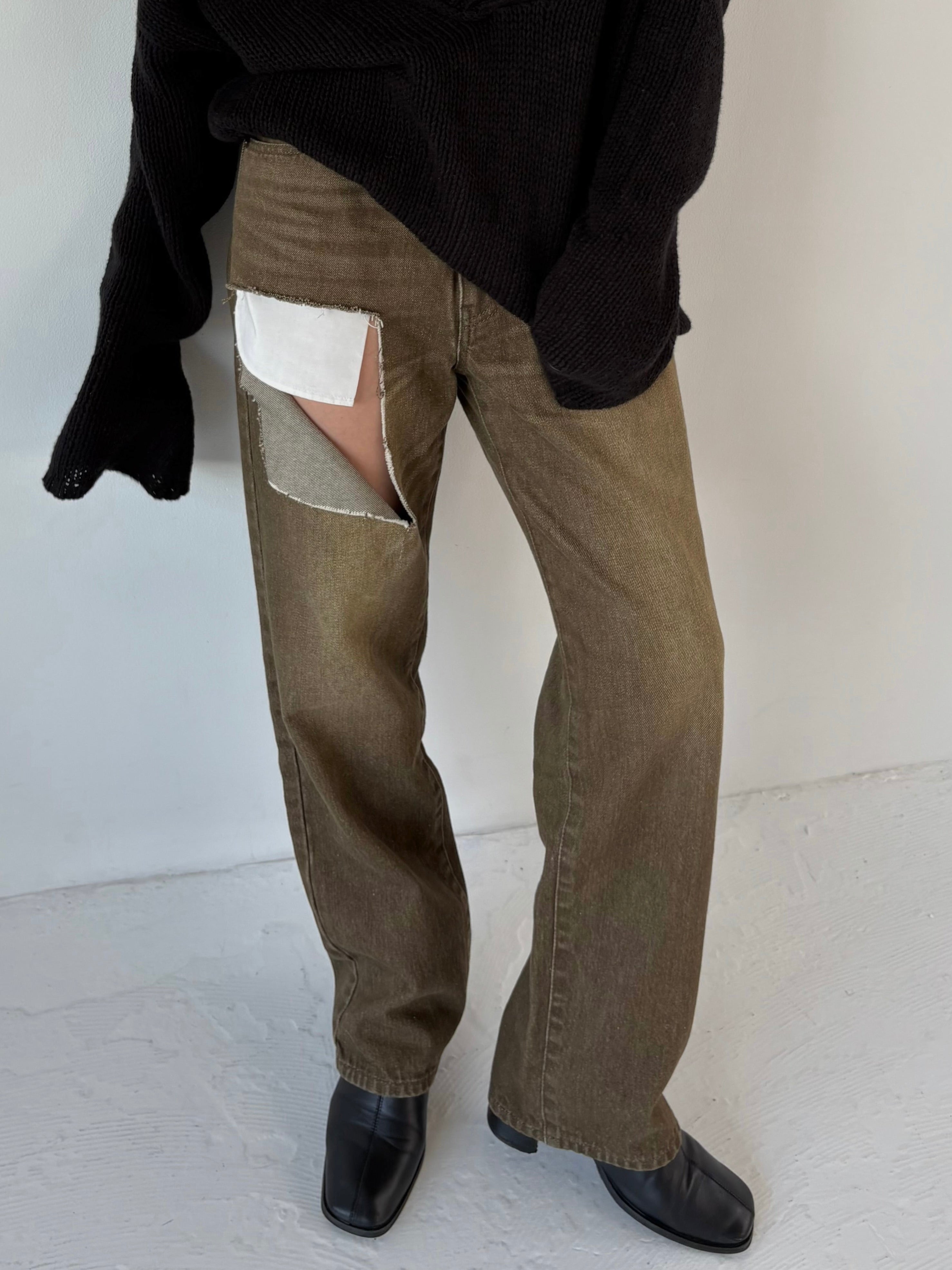 CUT OUT STRAIGHT DENIM | efu(エフ)official通販サイト – efu official