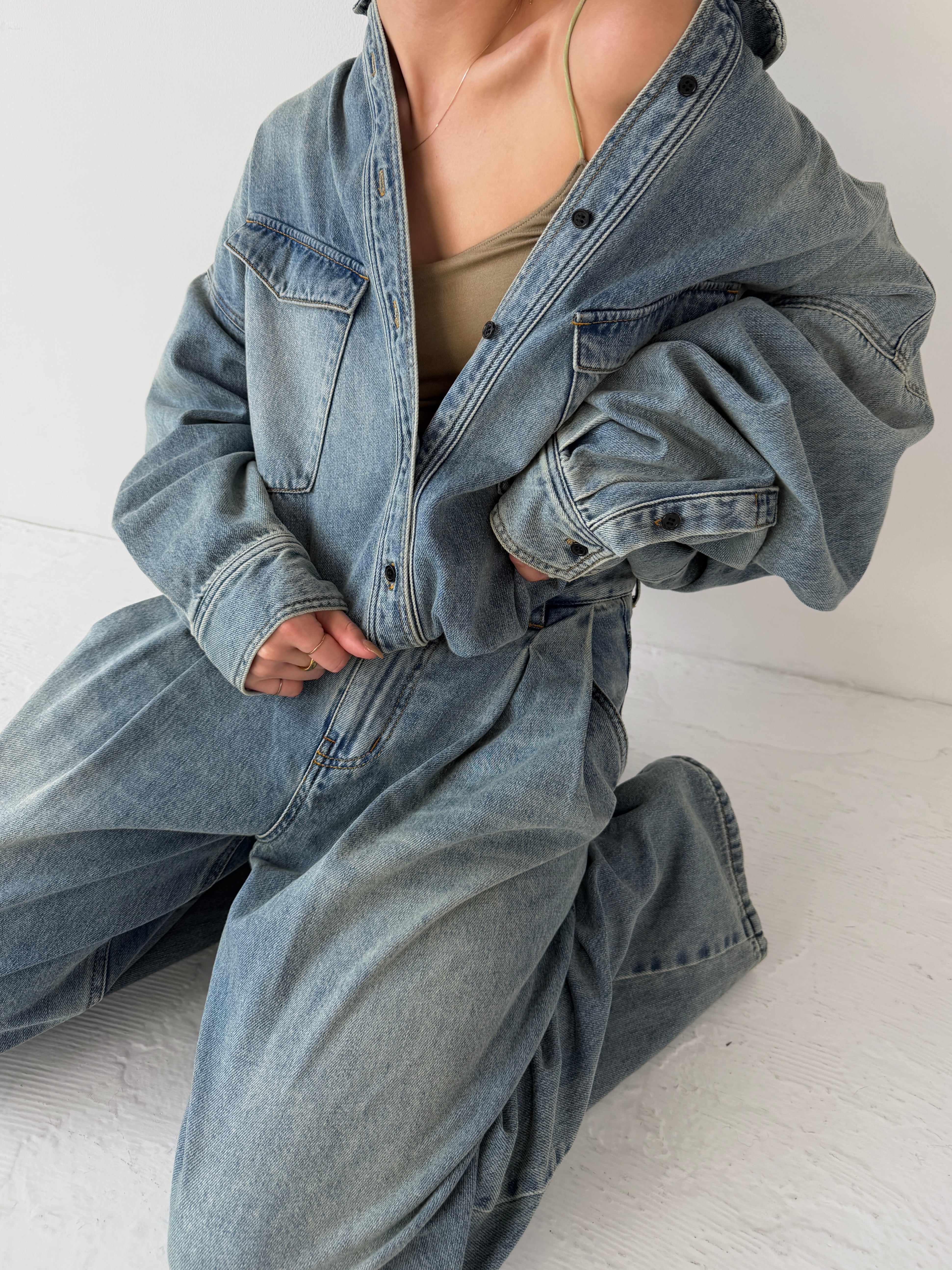 VINTAGE TUCKED LOOSE DENIM | efu(エフ)official通販サイト – efu