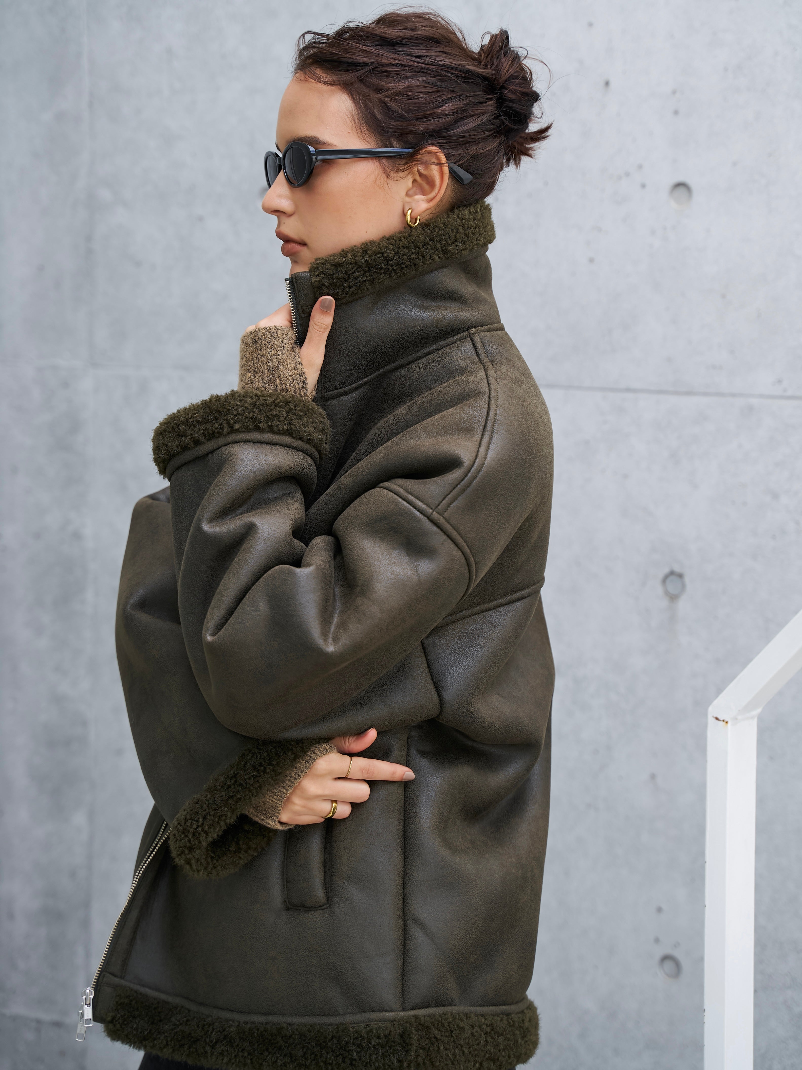 ZIP FAUX MOUTON JACKET | efu(エフ)official通販サイト – efu official