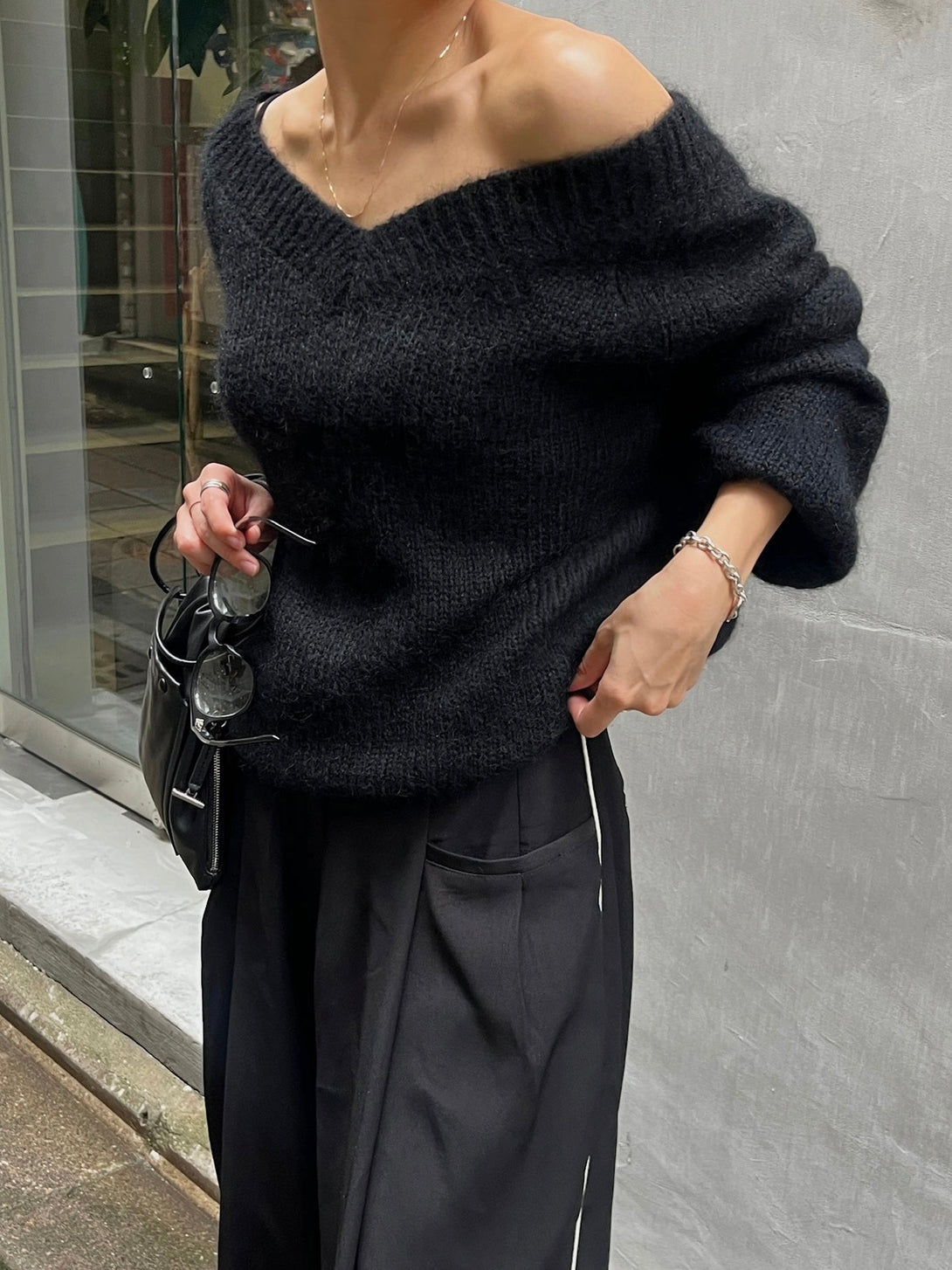 V NECK MOHAIR KNIT | efu(エフ)official通販サイト – efu official