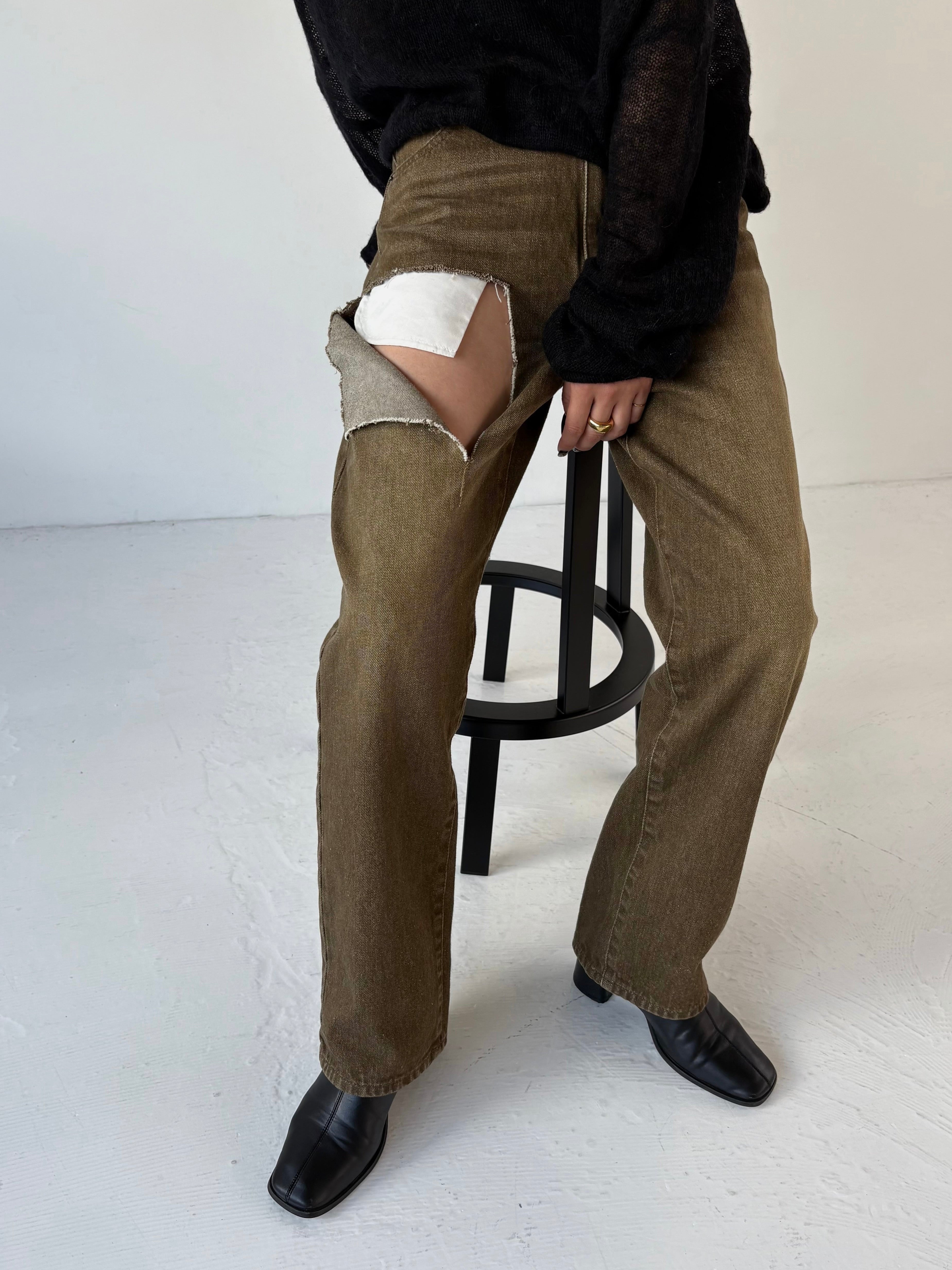 CUT OUT STRAIGHT DENIM | efu(エフ)official通販サイト – efu official