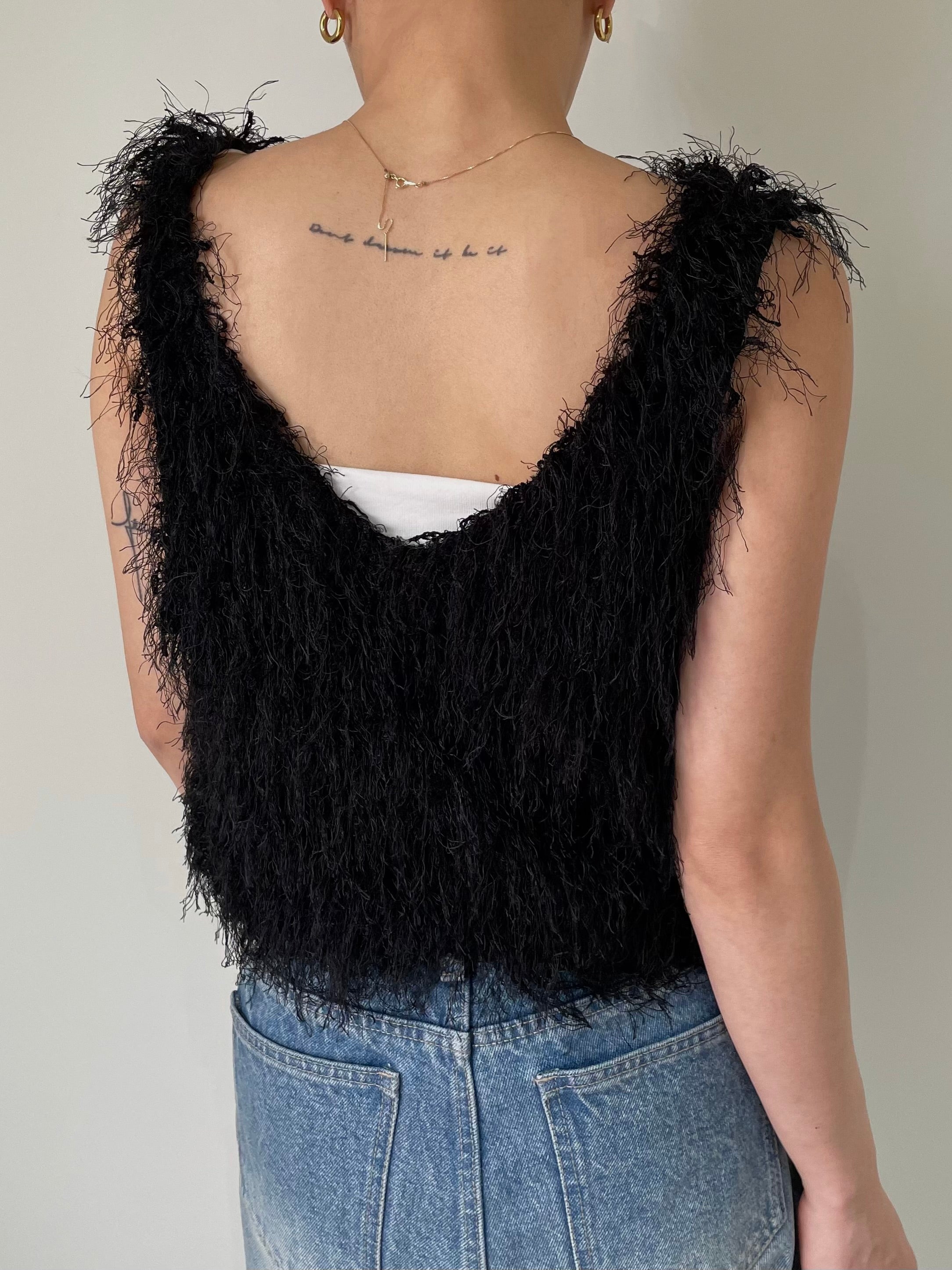 トップス efu FEATHER SLEEVELESS TOP FEATHER SLEEVELESS TOP | efu(エフ)official通販サイト – efu