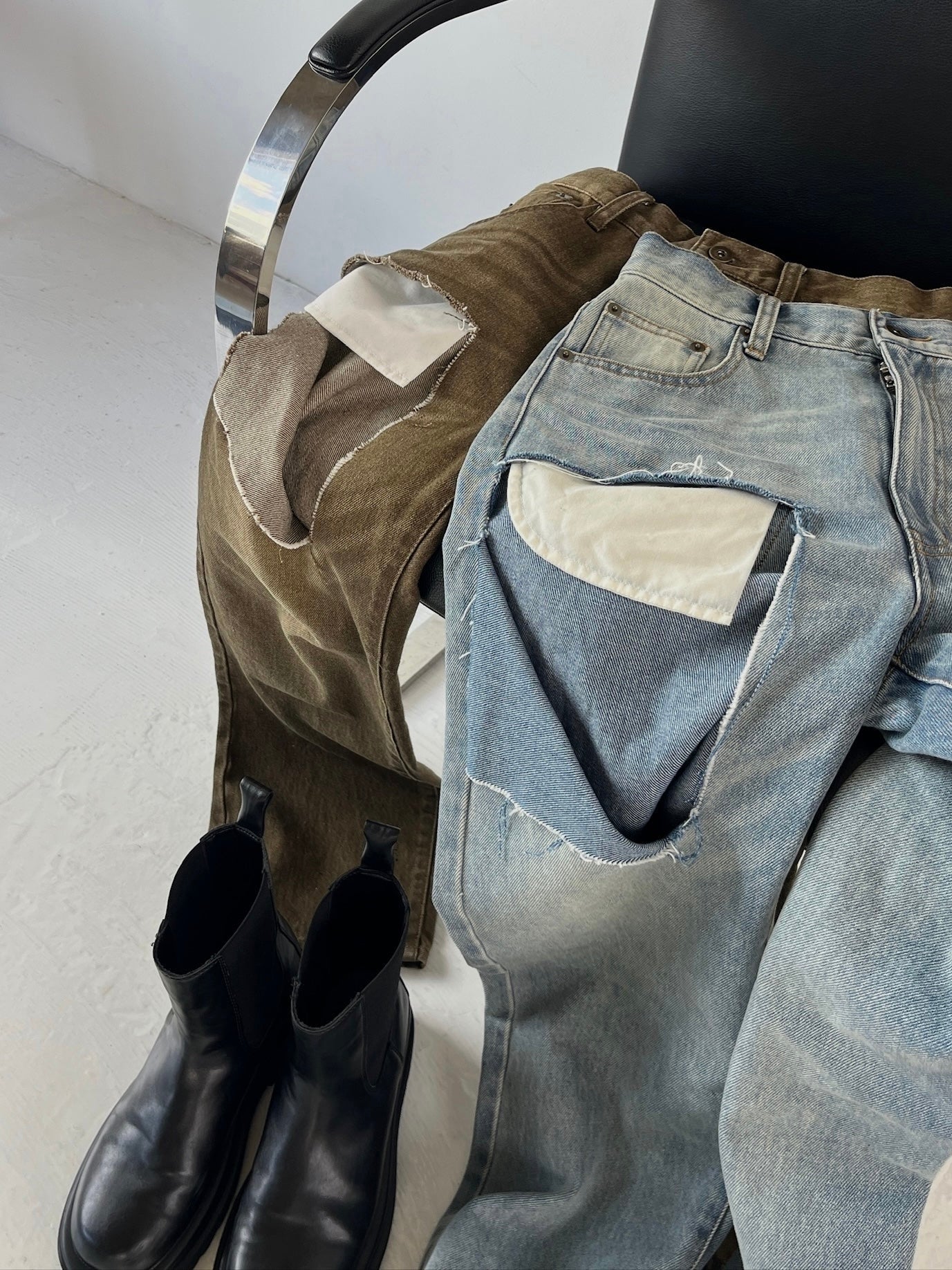 パンツ efu CUT OUT STRAIGHT DENIM CUT OUT STRAIGHT DENIM | efu(エフ)official通販サイト – efu official