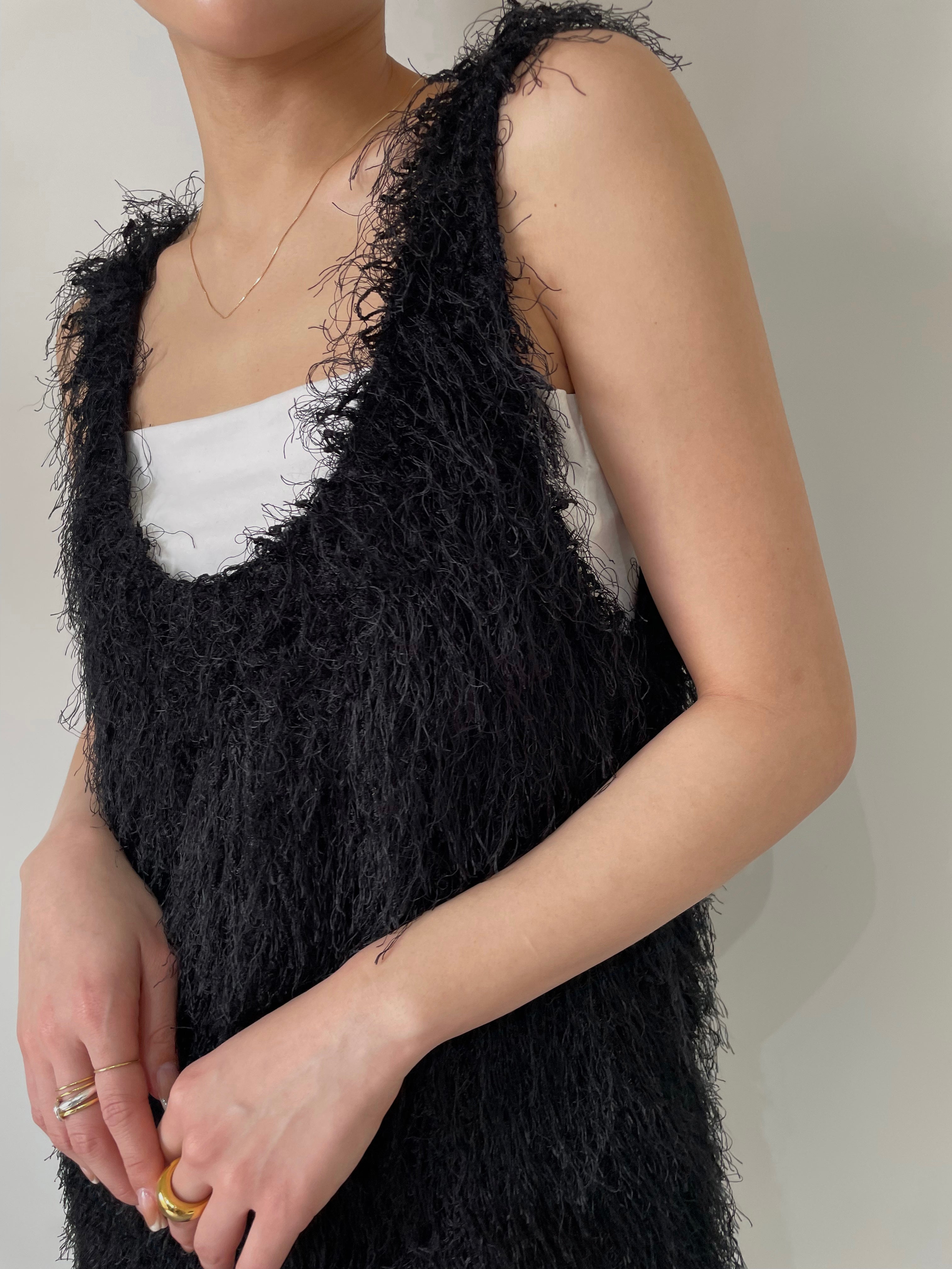 FEATHER SLEEVELESS TOP | efu(エフ)official通販サイト – efu