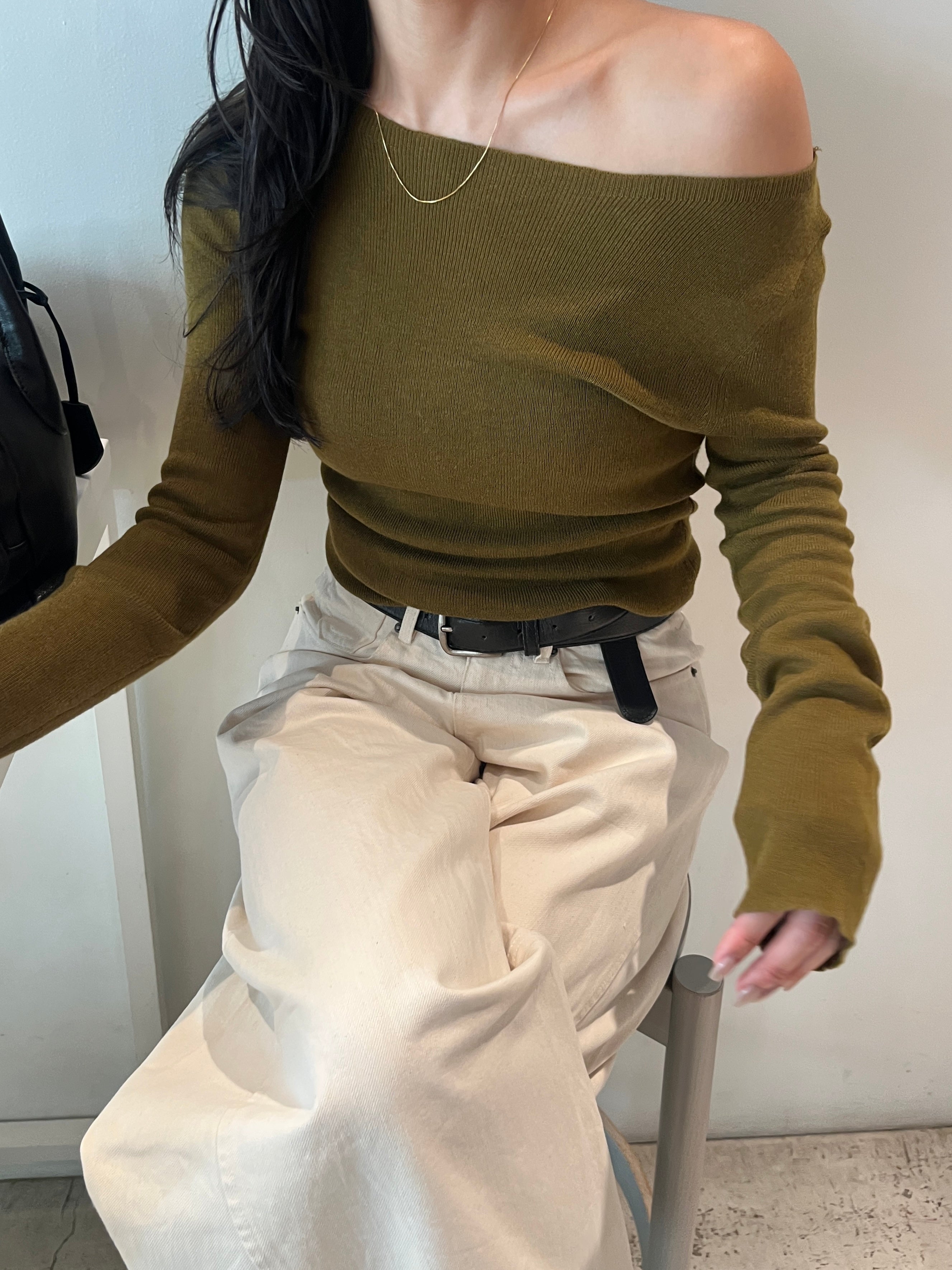 トップス efu SHEER LONG SLEEVE KNIT SHEER LONG SLEEVE KNIT | efu(エフ)official通販サイト – efu
