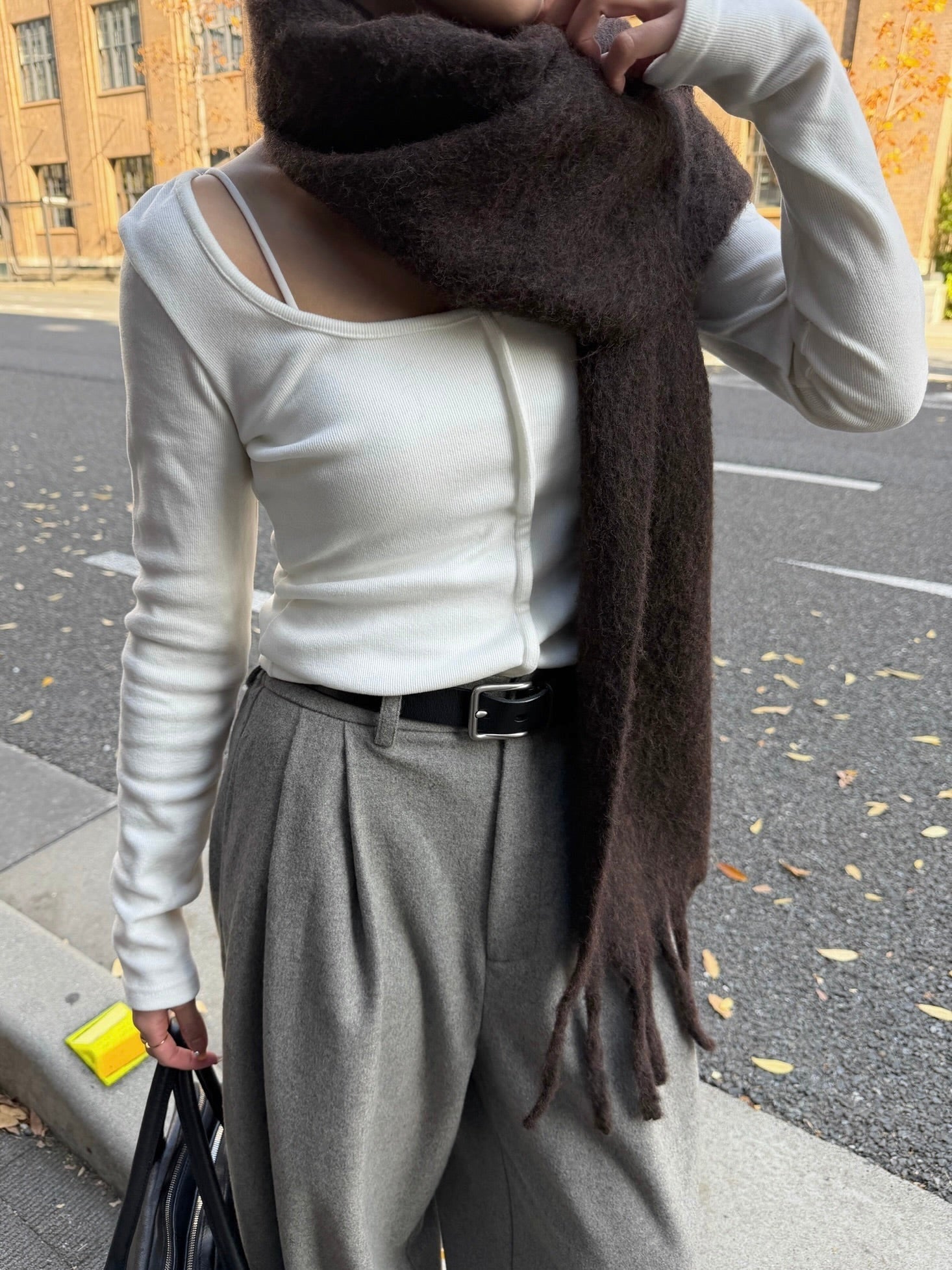 BRUSHED SQUARE NECK TOP | efu(エフ)official通販サイト – efu official