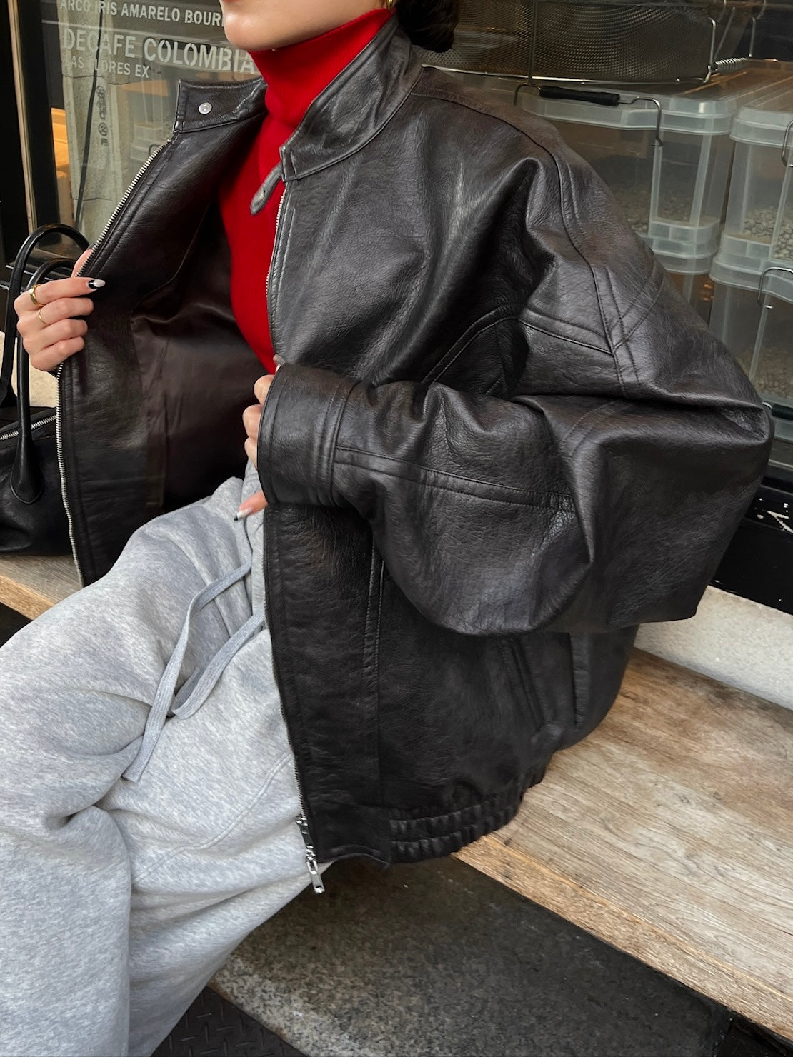 FAKE LEATHER BIG JACKET | efu(エフ)official通販サイト – efu official