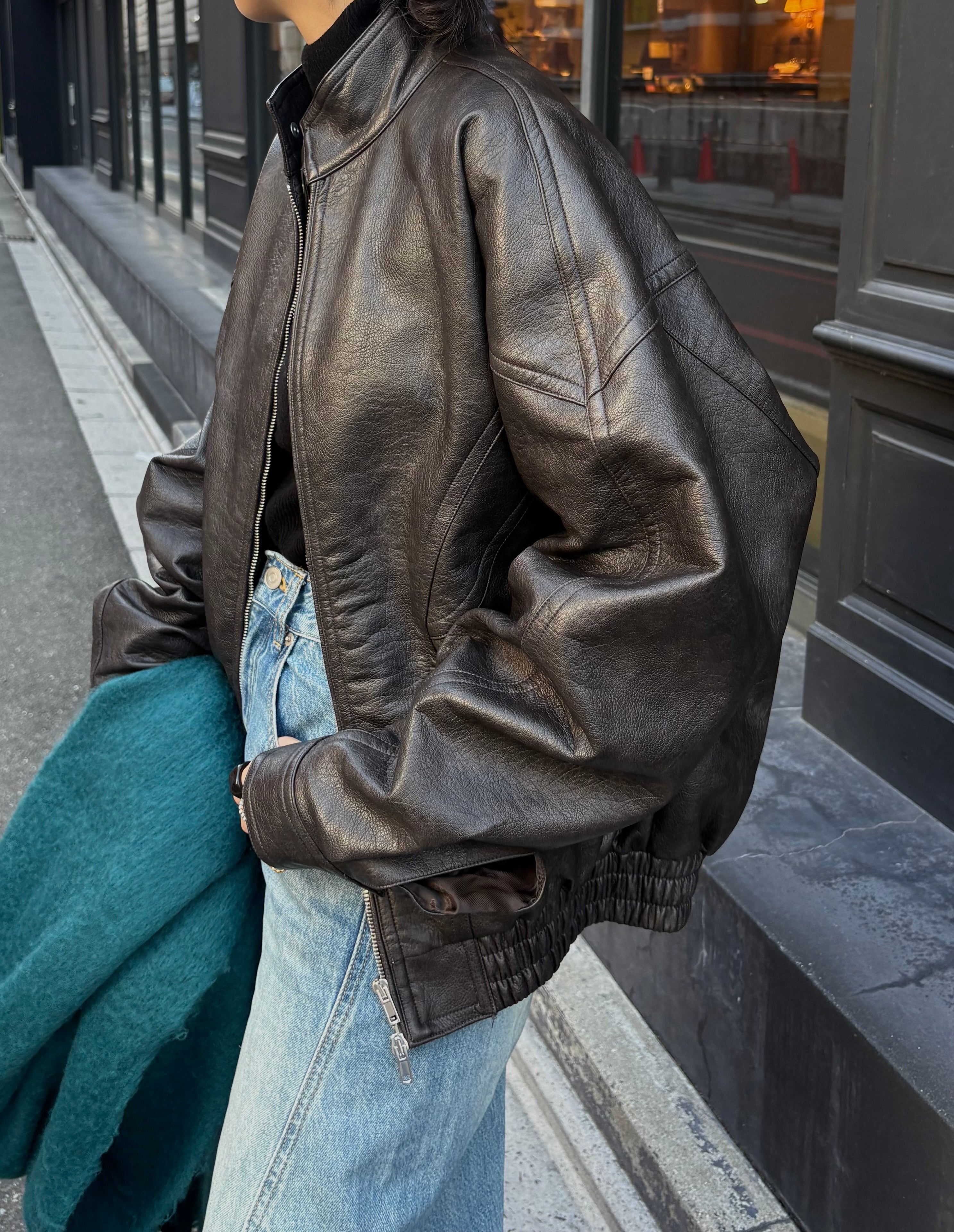 FAKE LEATHER BIG JACKET | efu(エフ)official通販サイト – efu official