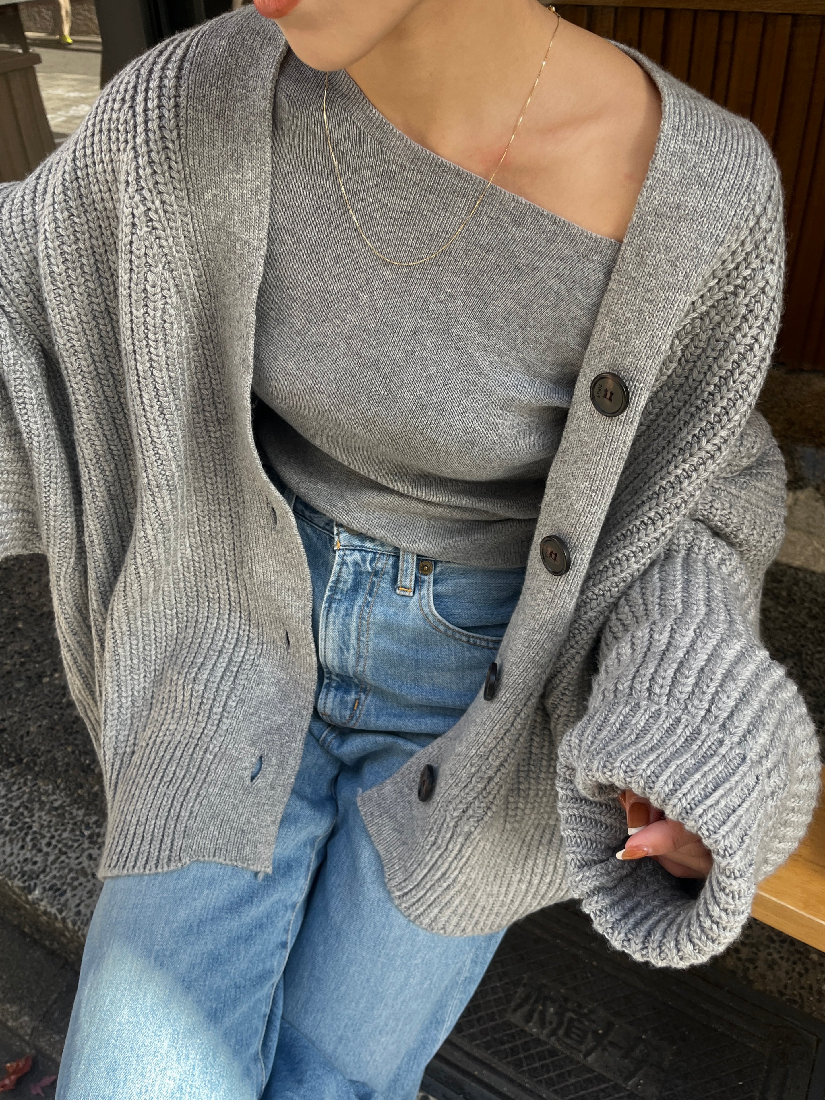 efu. SHEER LONG SLEEVE KNIT ワンショルダー完売品 SHEER LONG SLEEVE KNIT | efu(エフ)official通販サイト – efu