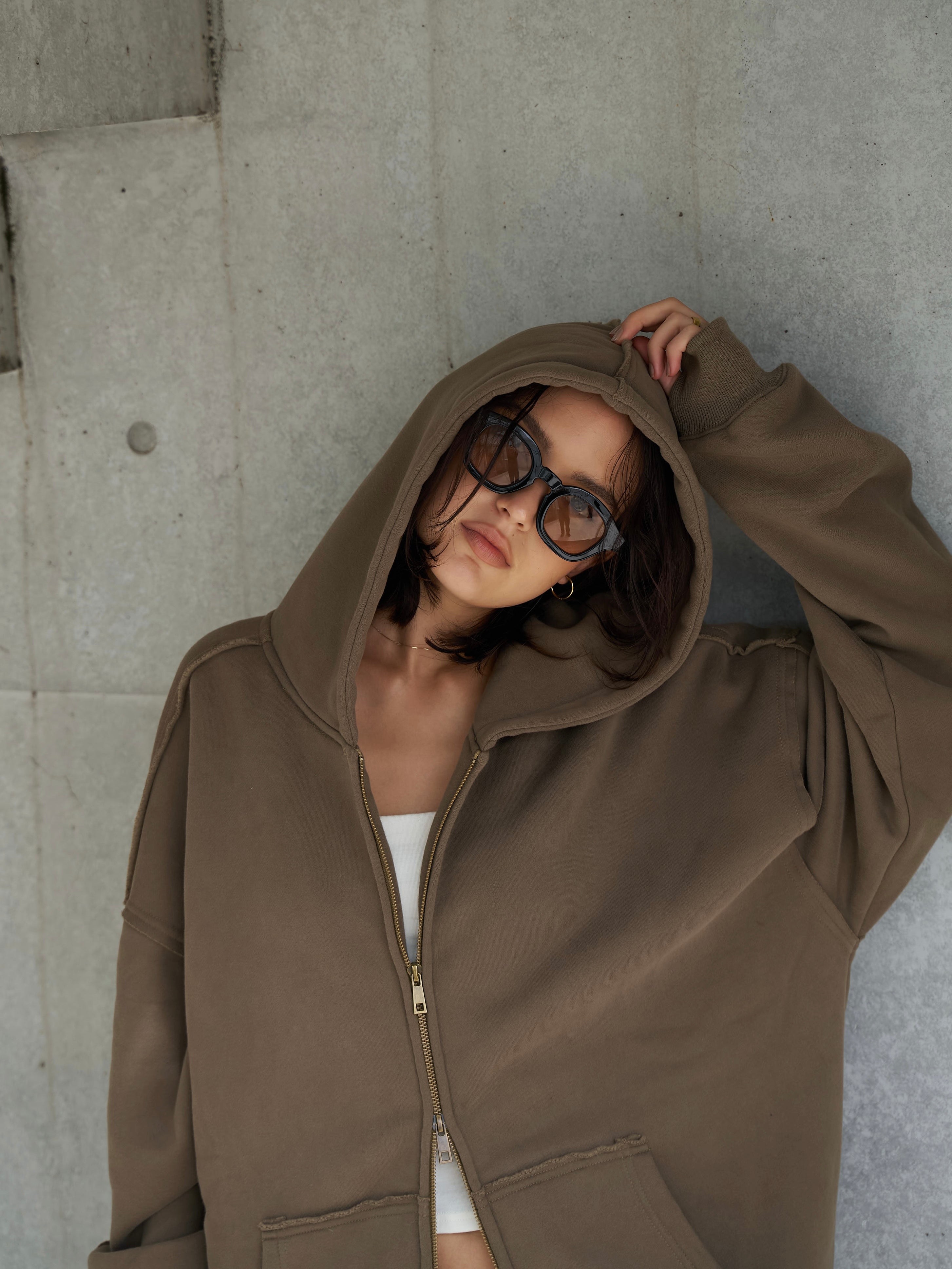 VINTAGE OVERSIZED ZIP HOODIE | efu(エフ)official通販サイト – efu