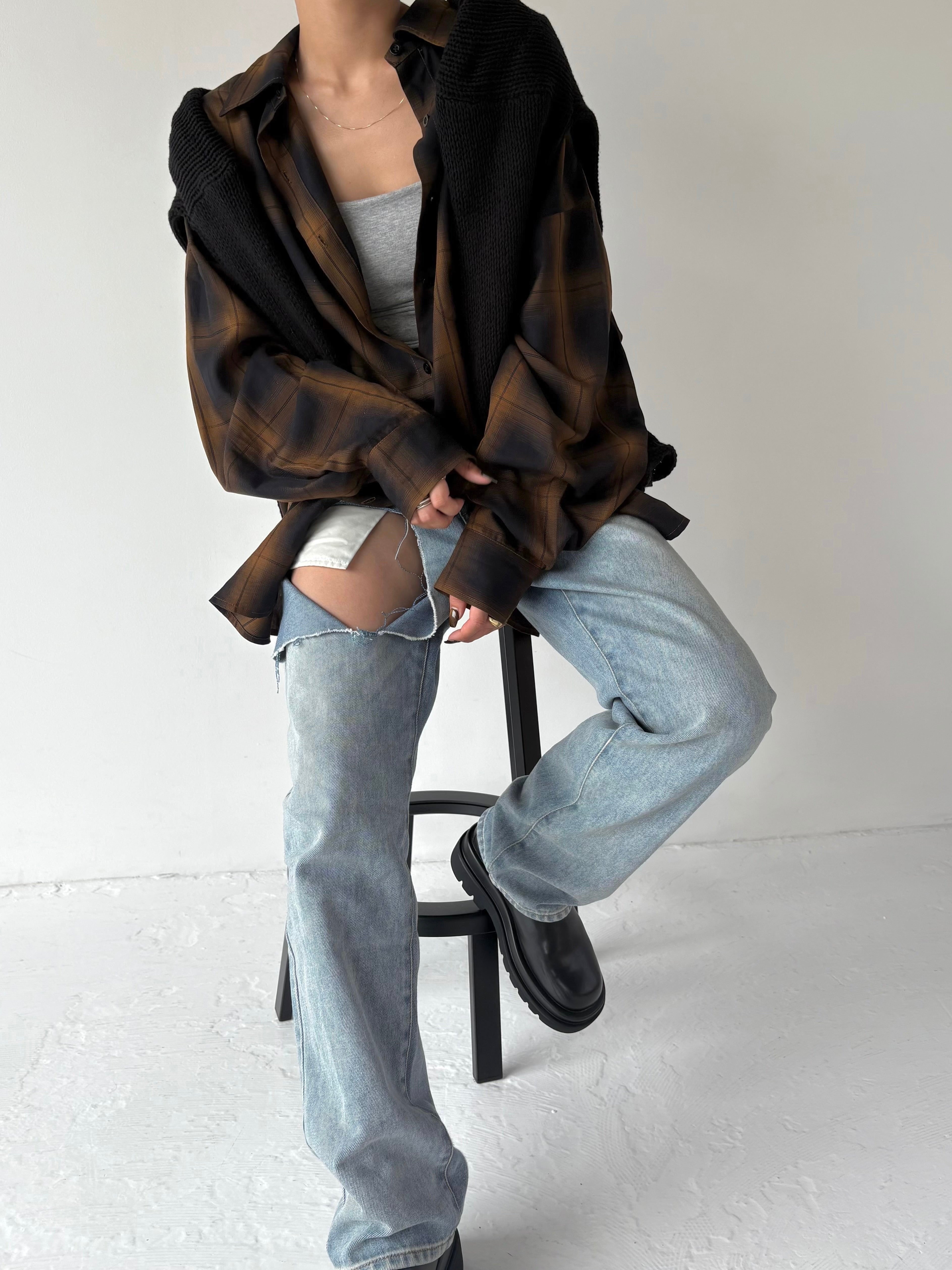 FADE CHECK OVER SHIRT | efu(エフ)official通販サイト – efu official