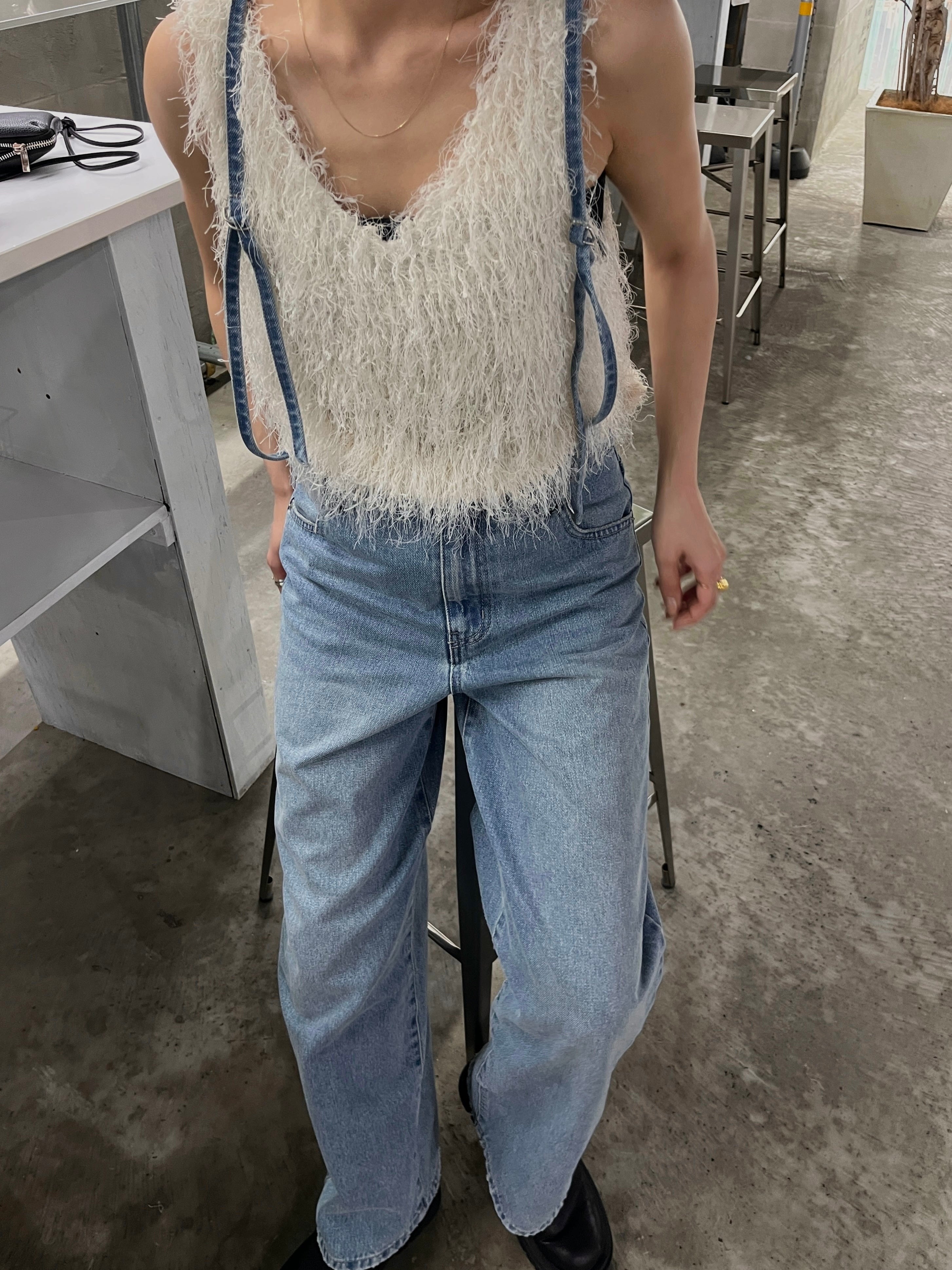 トップス efu FEATHER SLEEVELESS TOP FEATHER SLEEVELESS TOP | efu(エフ)official通販サイト – efu