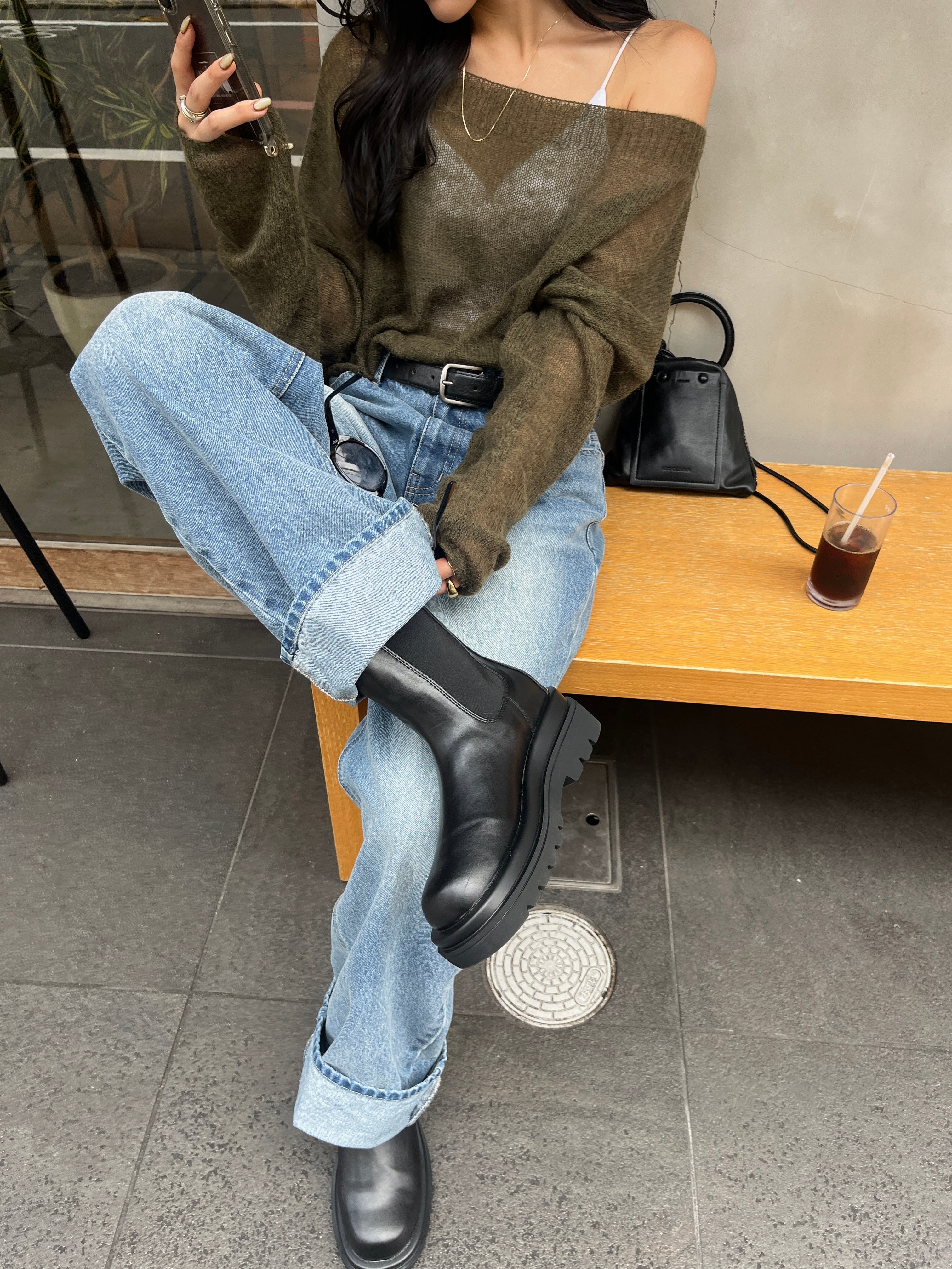 靴 efu PLATFORM SIDE GORE BOOTS PLATFORM SIDE GORE BOOTS | efu(エフ)official通販サイト – efu official