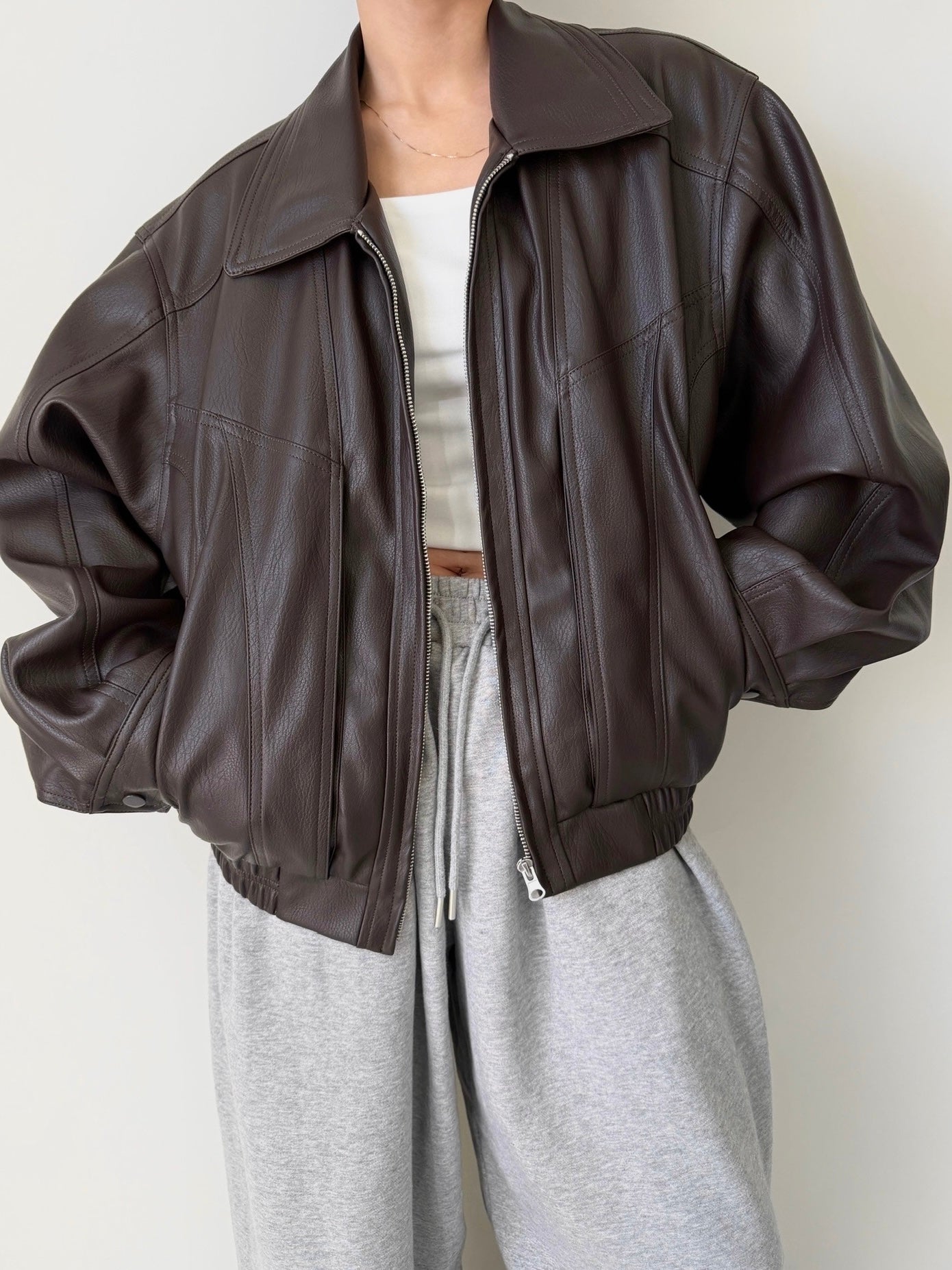 ジャケット・アウター efu VINTAGE FAUX LEATHER COAT JACKET | efu(エフ)official通販サイト – efu official
