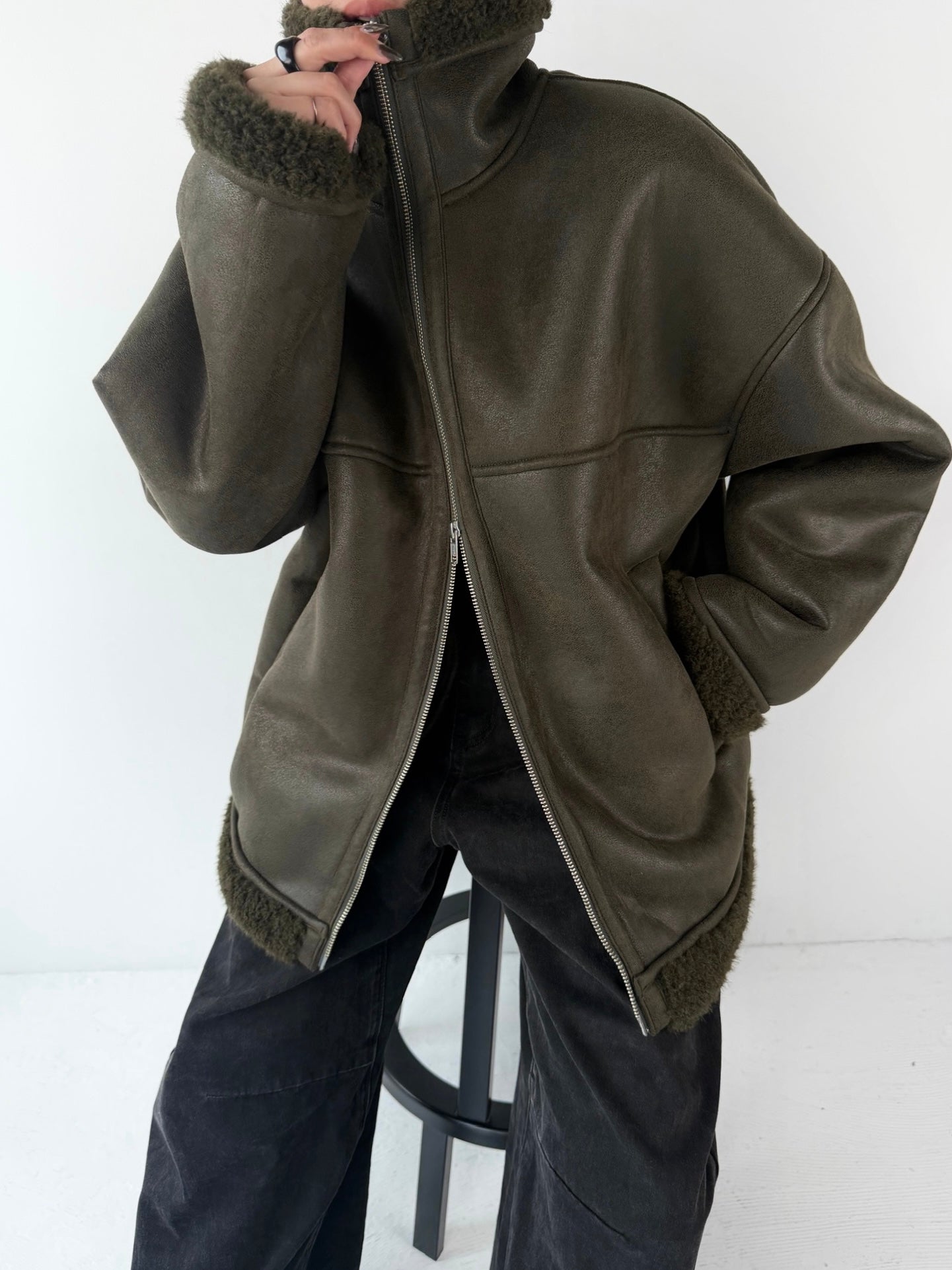 ZIP FAUX MOUTON JACKET | efu(エフ)official通販サイト – efu official