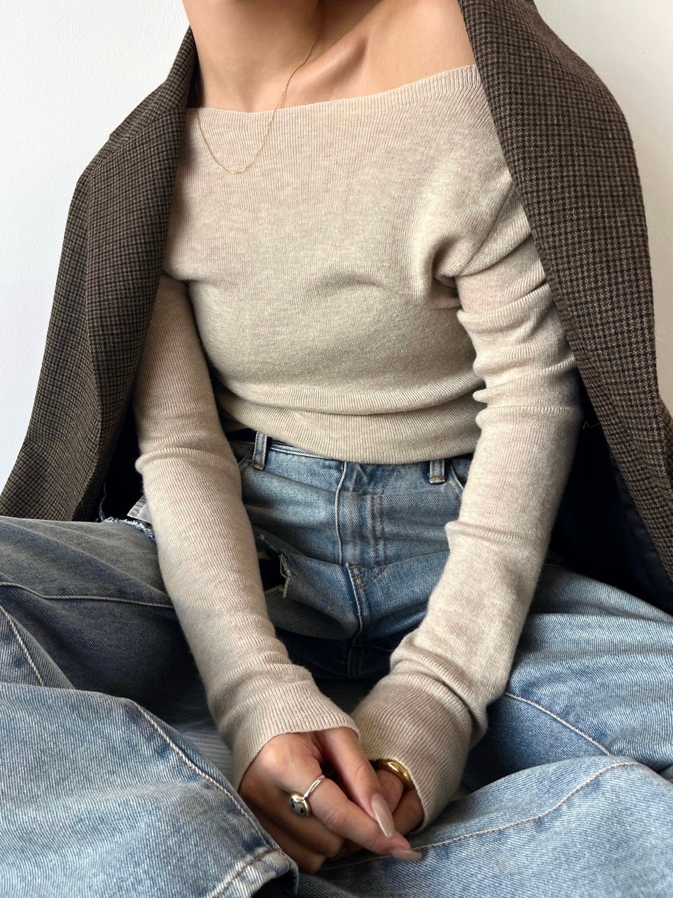 【新品 完売品】【EFU】SHEER LONG SLEEVE KNIT SHEER LONG SLEEVE KNIT | efu(エフ)official通販サイト – efu official