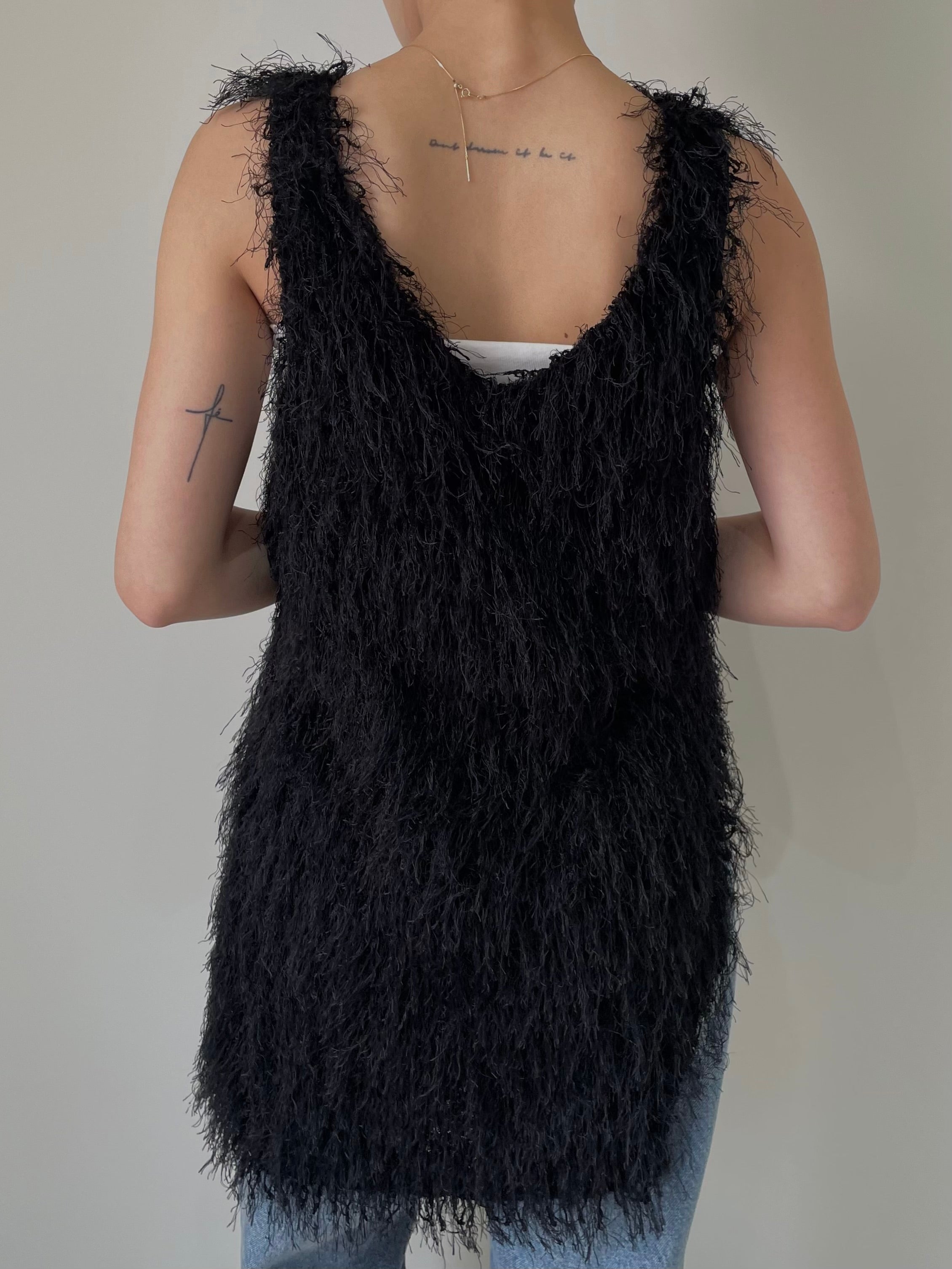 efu EATHER SLEEVELESS TOP ホワイトF FEATHER SLEEVELESS TOP | efu(エフ)official通販サイト – efu