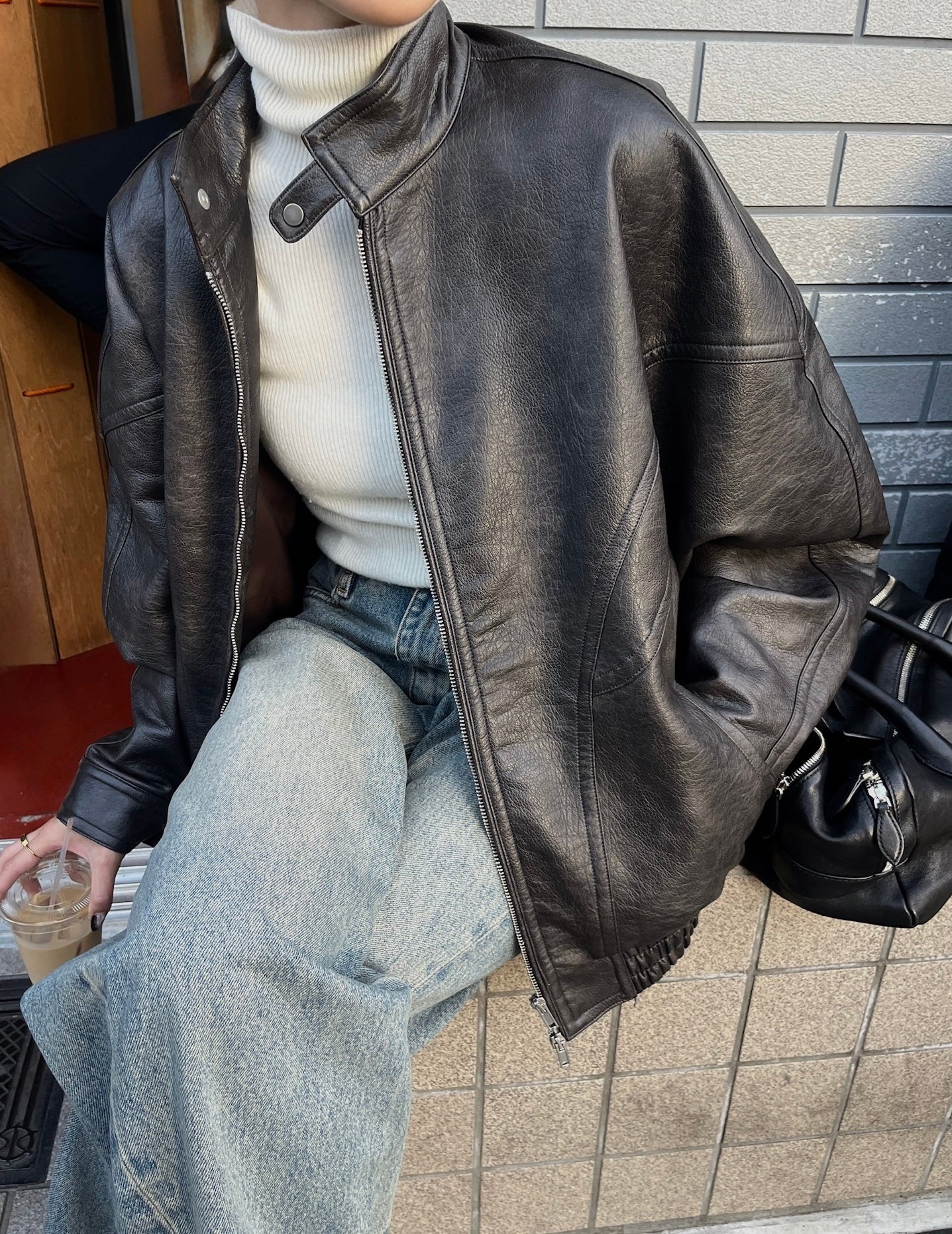 F/LEATHER BIG ジャケット MOUSSY（マウジー）の「F/LEATHER BIG ジャケット（ライダース
