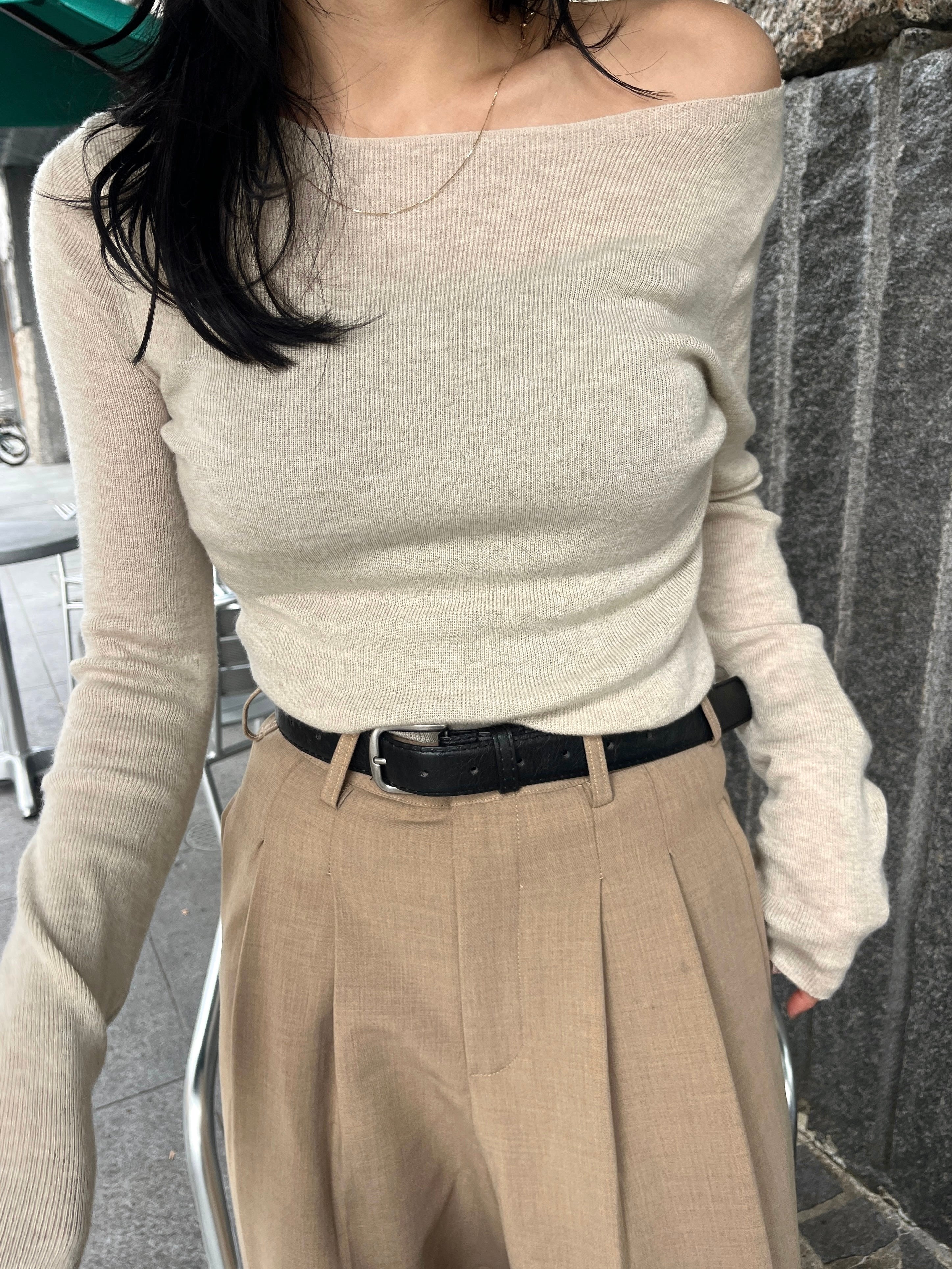 SHEER LONG SLEEVE KNIT | efu(エフ)official通販サイト – efu official