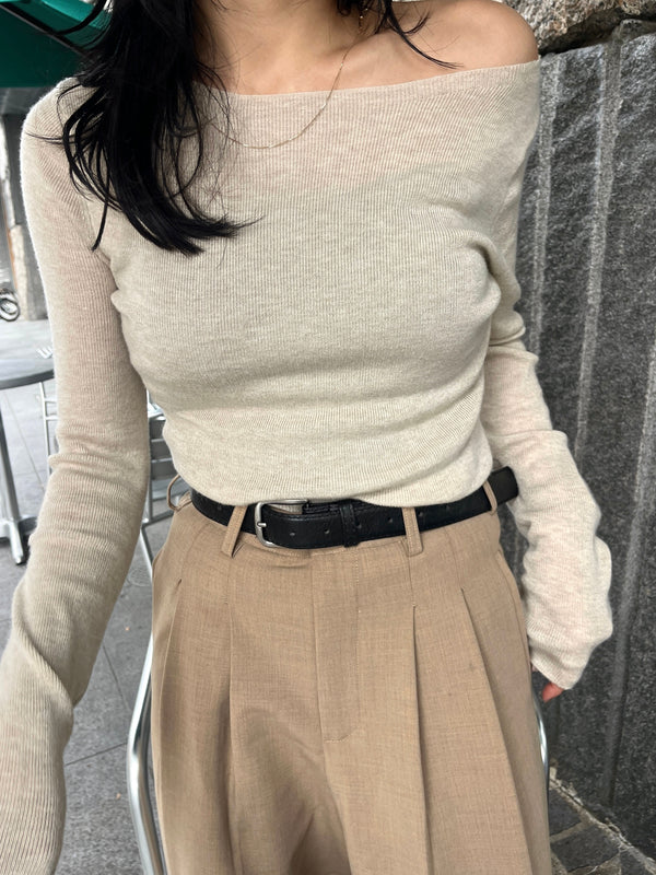SHEER LONG SLEEVE KNIT