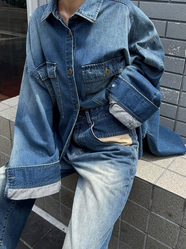 【PRE ORDER】OVER DENIM SHIRT (9月下旬～10月初旬発送予定)