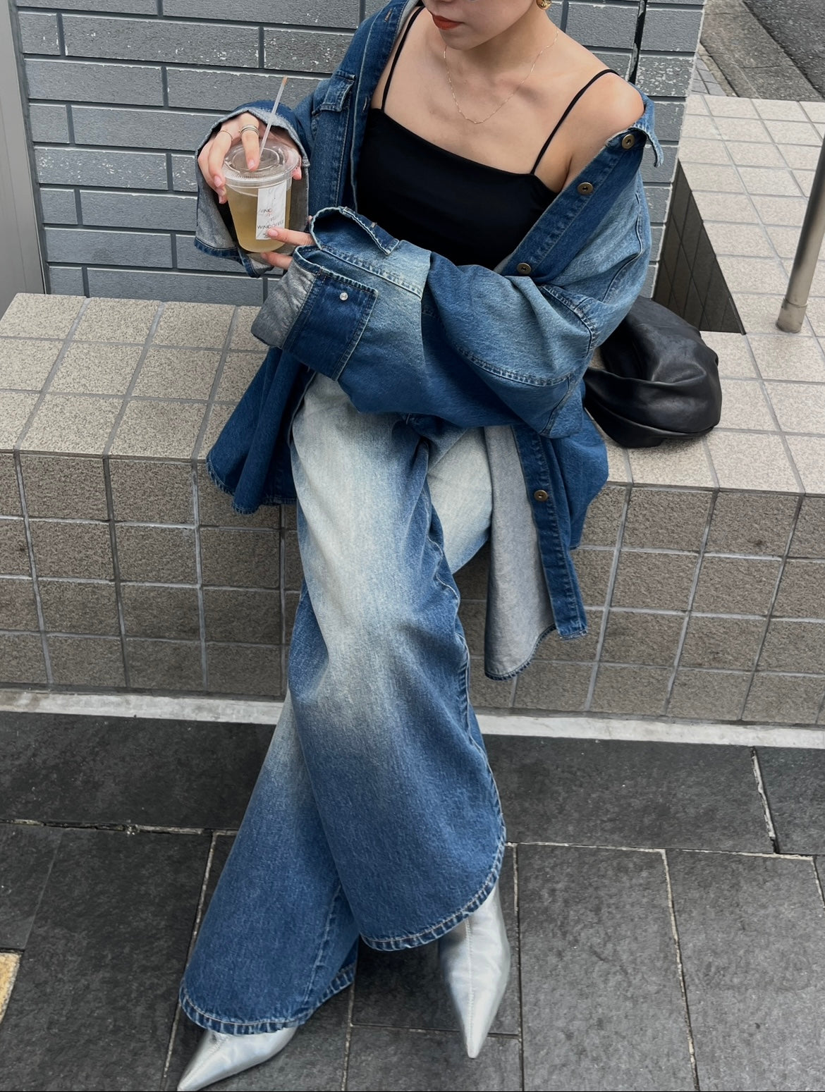 【efu】オーバーサイズデニムシャツ オーバーサイズデニムシャツジャケット ＜ NO TARGET