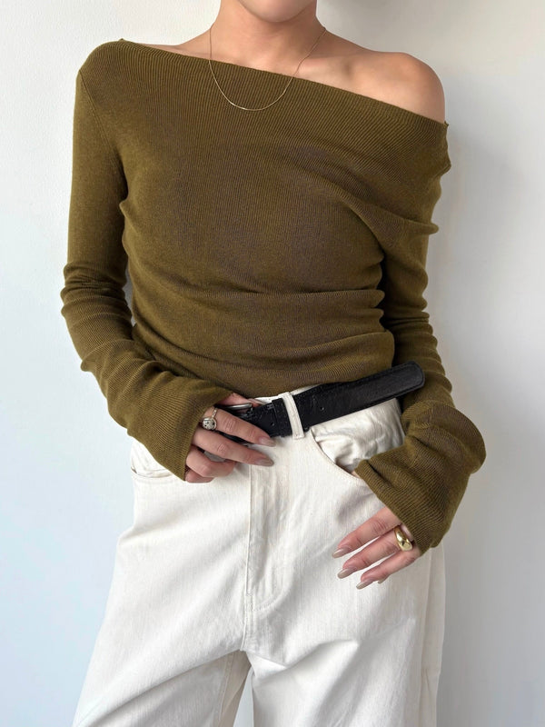 SHEER LONG SLEEVE KNIT