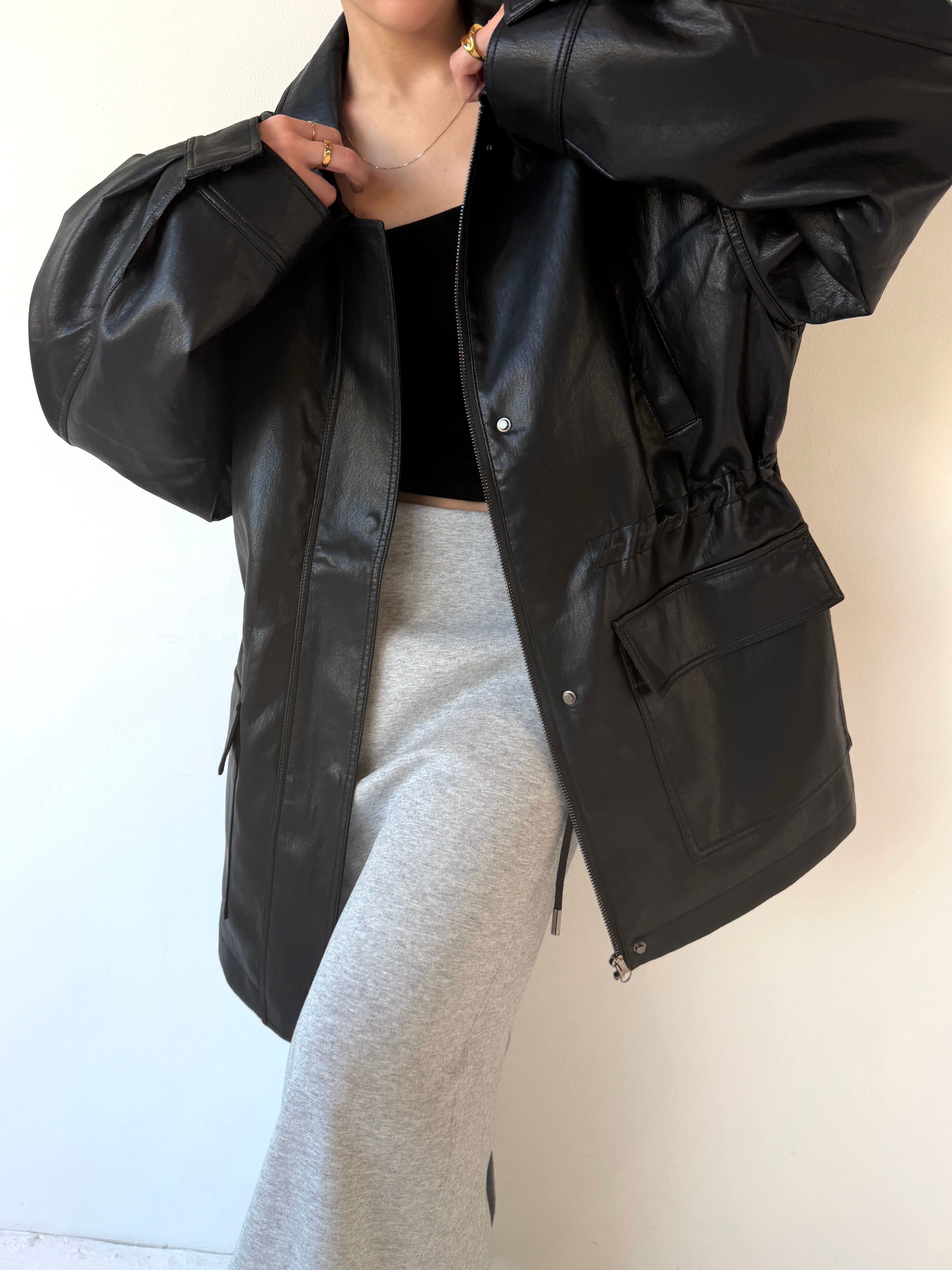 ジャケット・アウター efu VINTAGE FAUX LEATHER COAT JACKET | efu(エフ)official通販サイト – efu official