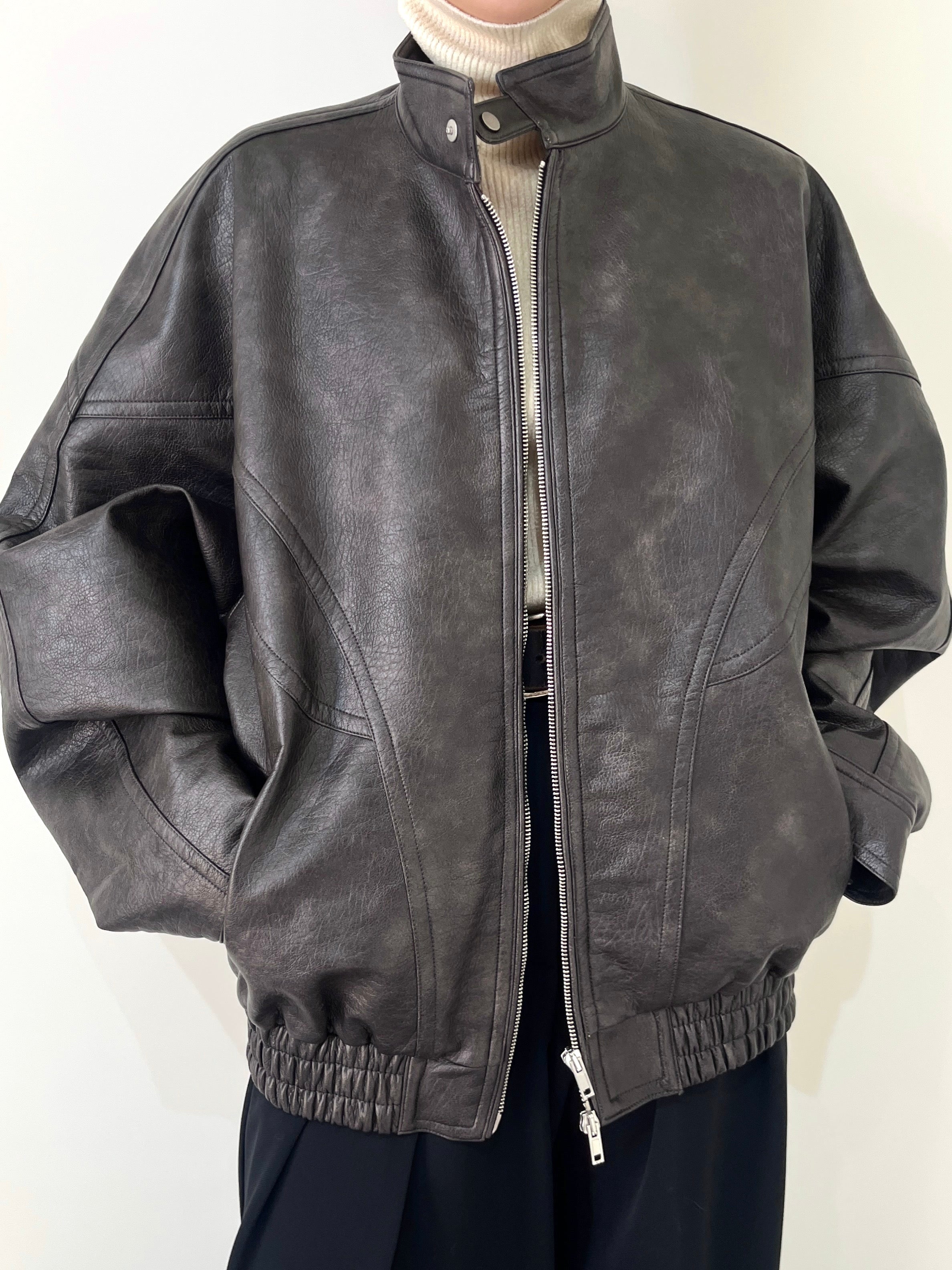 【正規品】新品タグ付き 日本Mサイズ相当 アーセナル オールウェザー ジャケット ARCADE ゆるっとシルエット ヴィンテージ フェイクレザージャケット