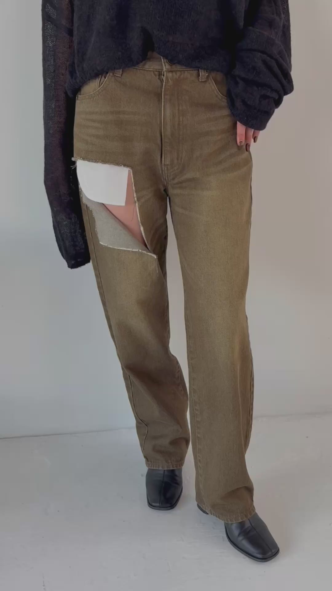 CUT OUT STRAIGHT DENIM | efu(エフ)official通販サイト – efu official