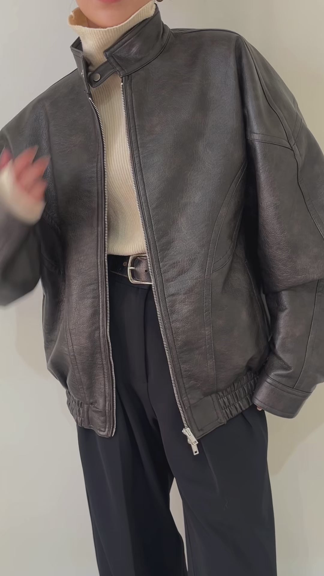 FAKE LEATHER BIG JACKET | efu(エフ)official通販サイト – efu official