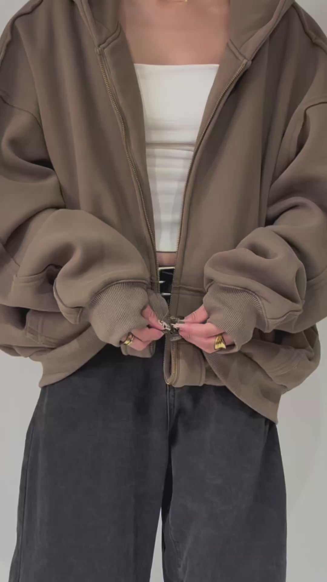 VINTAGE OVERSIZED ZIP HOODIE | efu(エフ)official通販サイト – efu